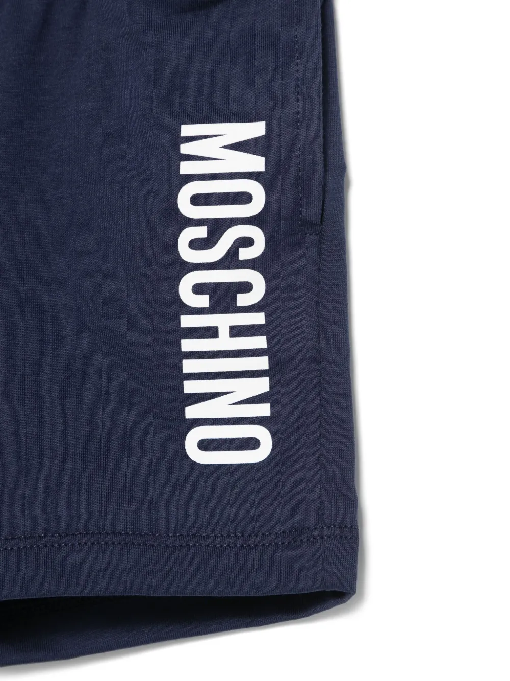 Moschino Kids Zwembroek met logo Blauw