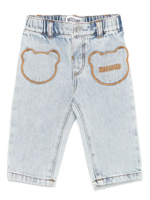 Moschino Kids Calça jeans com bolso Teddy Bear