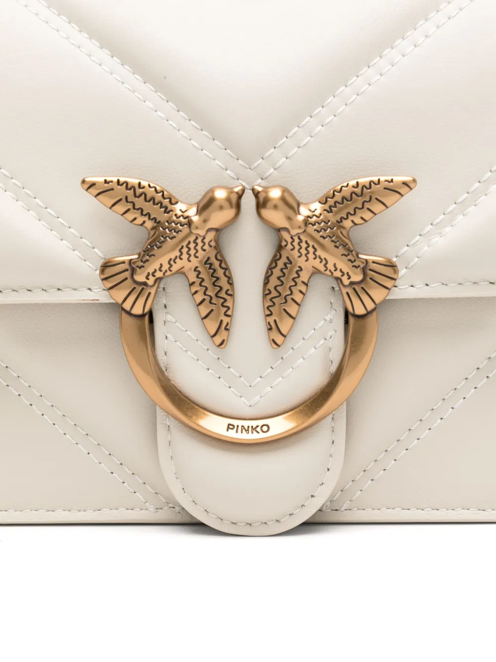 PINKO Love Click kleine crossbodytas Wit