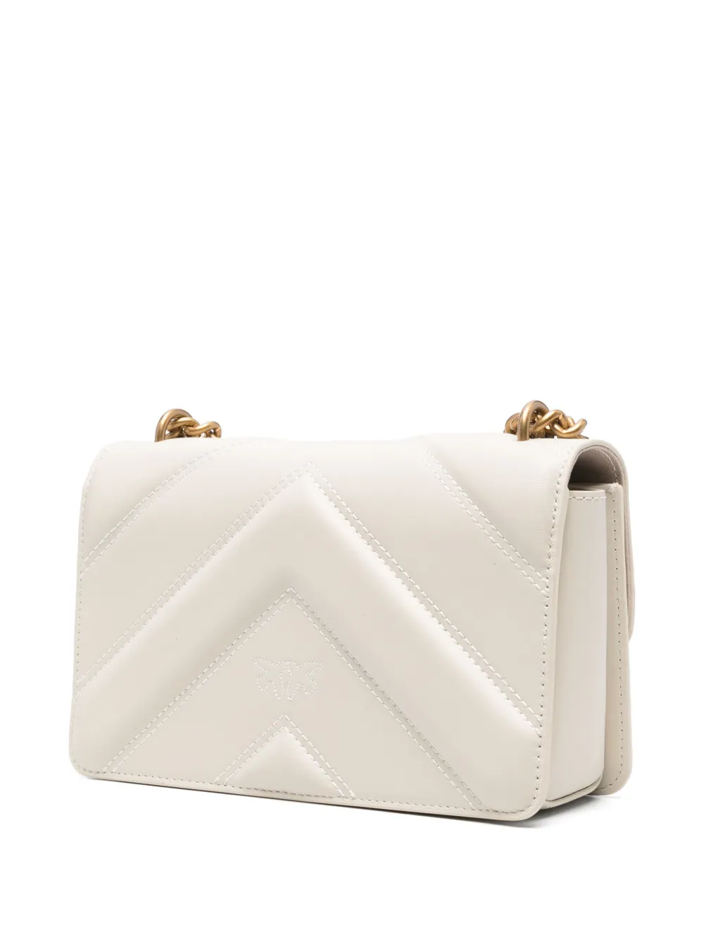 PINKO Love Click kleine crossbodytas Wit