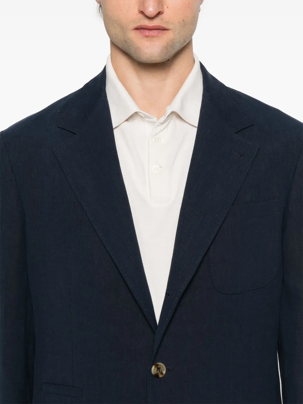 Brunello Cucinelli Linnen blazer Blauw