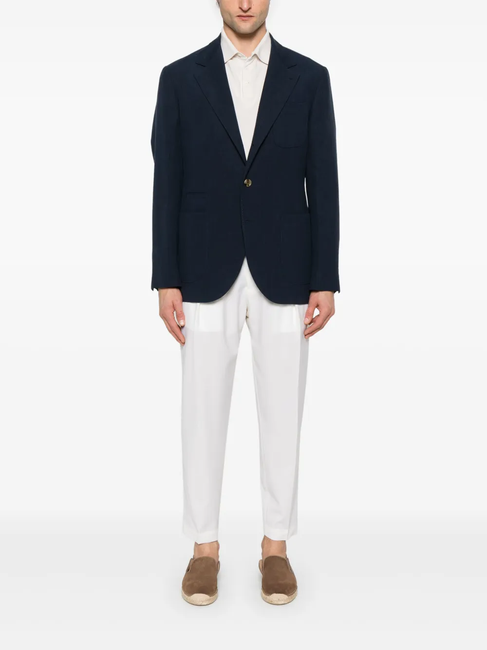 Brunello Cucinelli Linnen blazer - Blauw