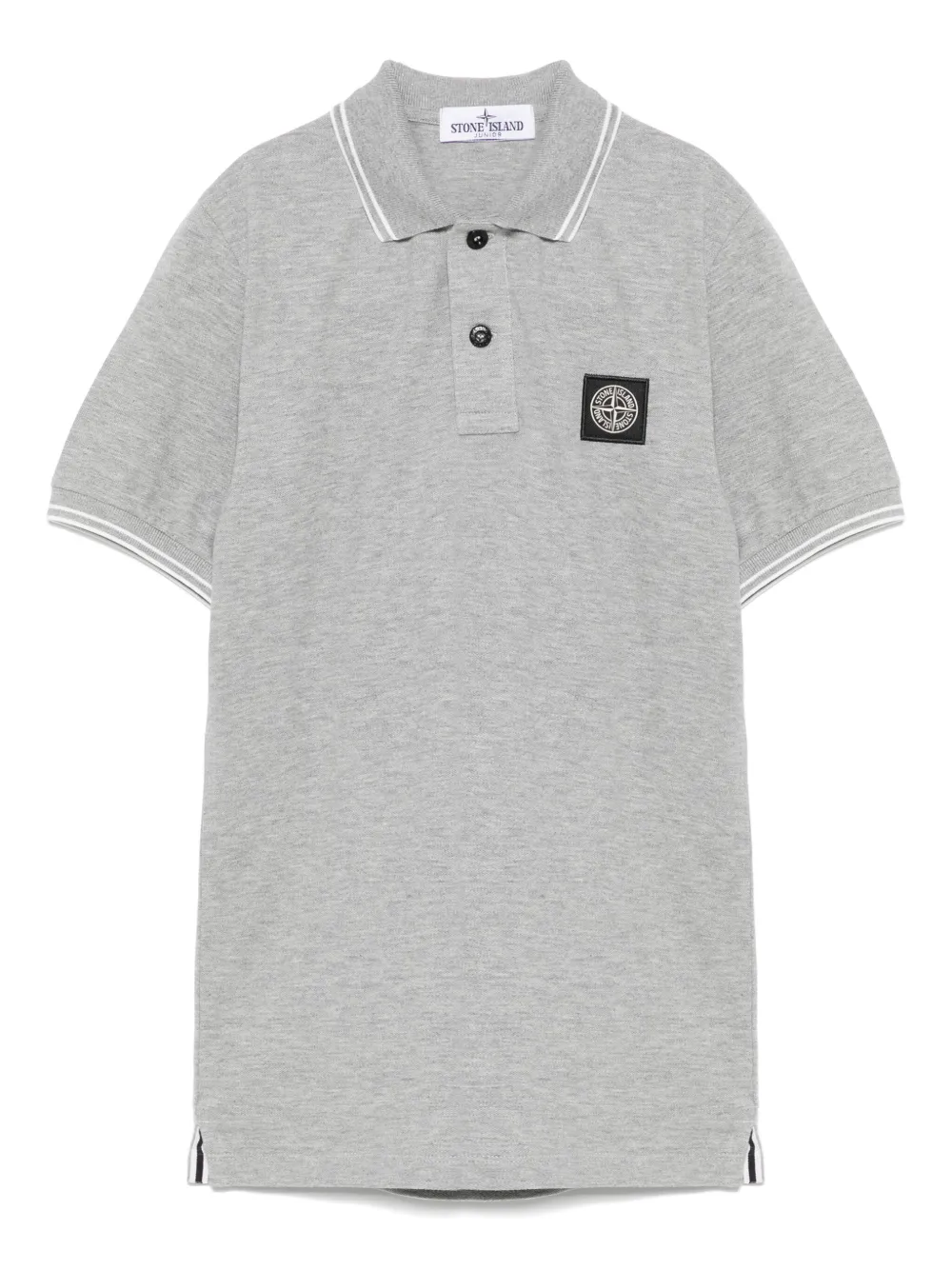 Stone Island Junior Poloshirt met patch Grijs