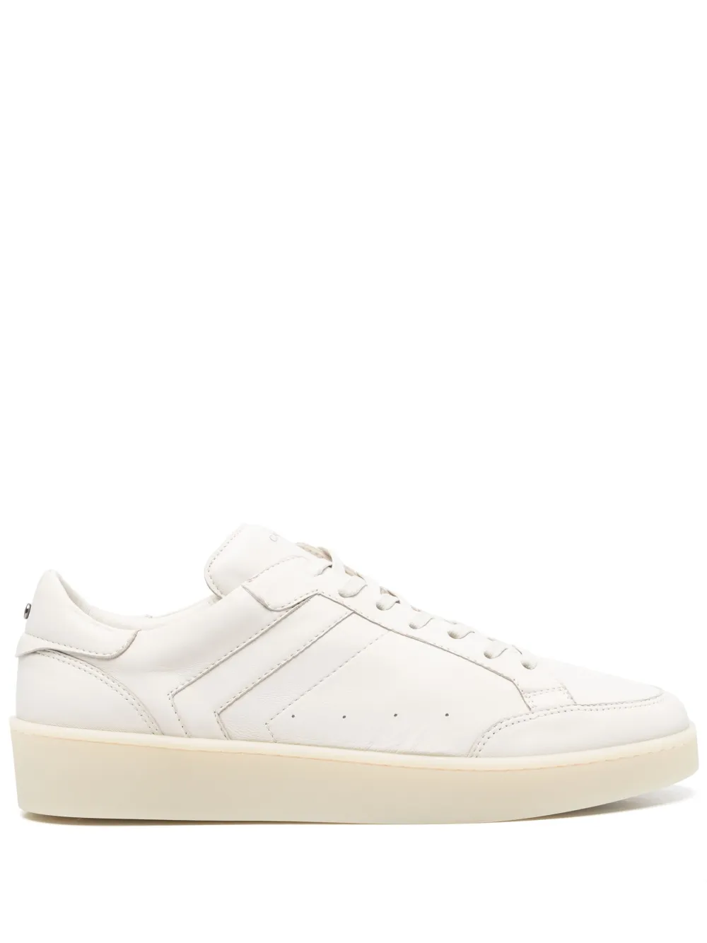 Canali leather sneakers Beige