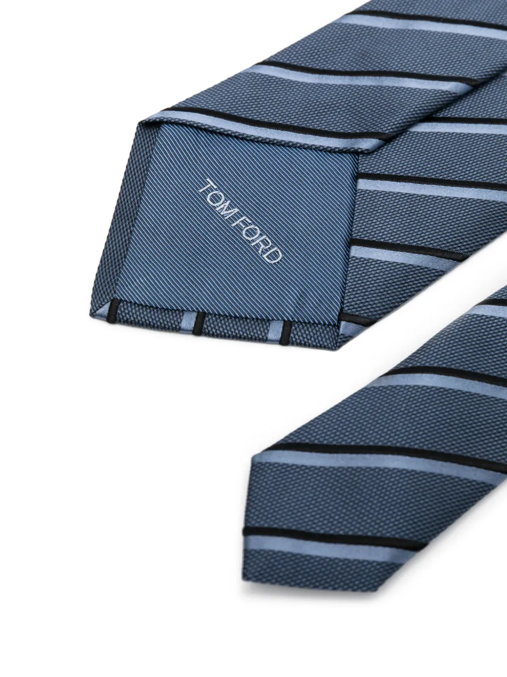 TOM FORD striped tie - Blauw