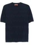Missoni Zigzag-knit T-shirt - Blue
