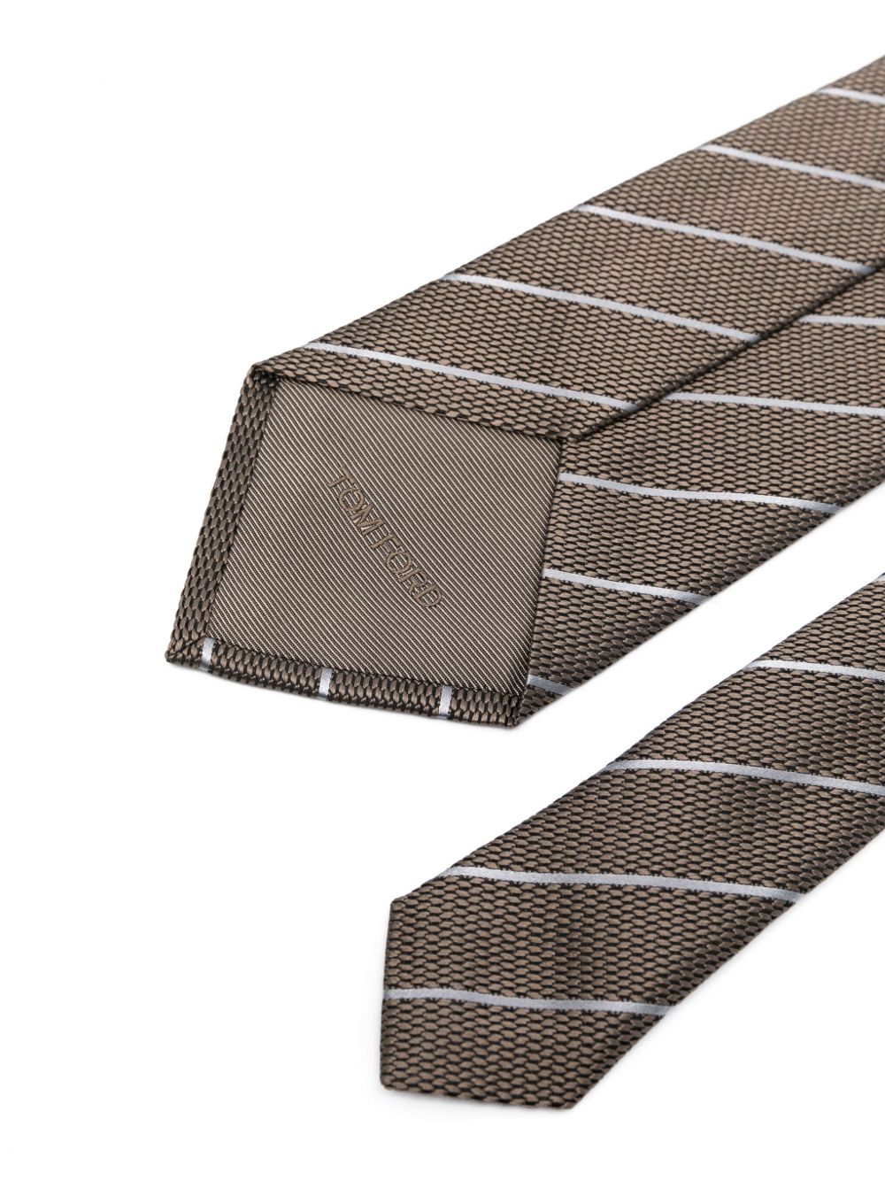 TOM FORD striped tie - Beige