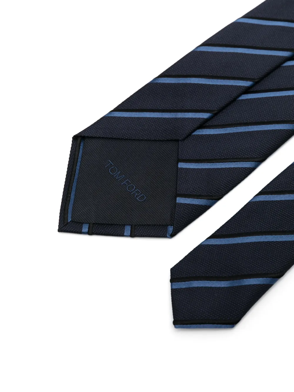 TOM FORD striped tie - Blauw