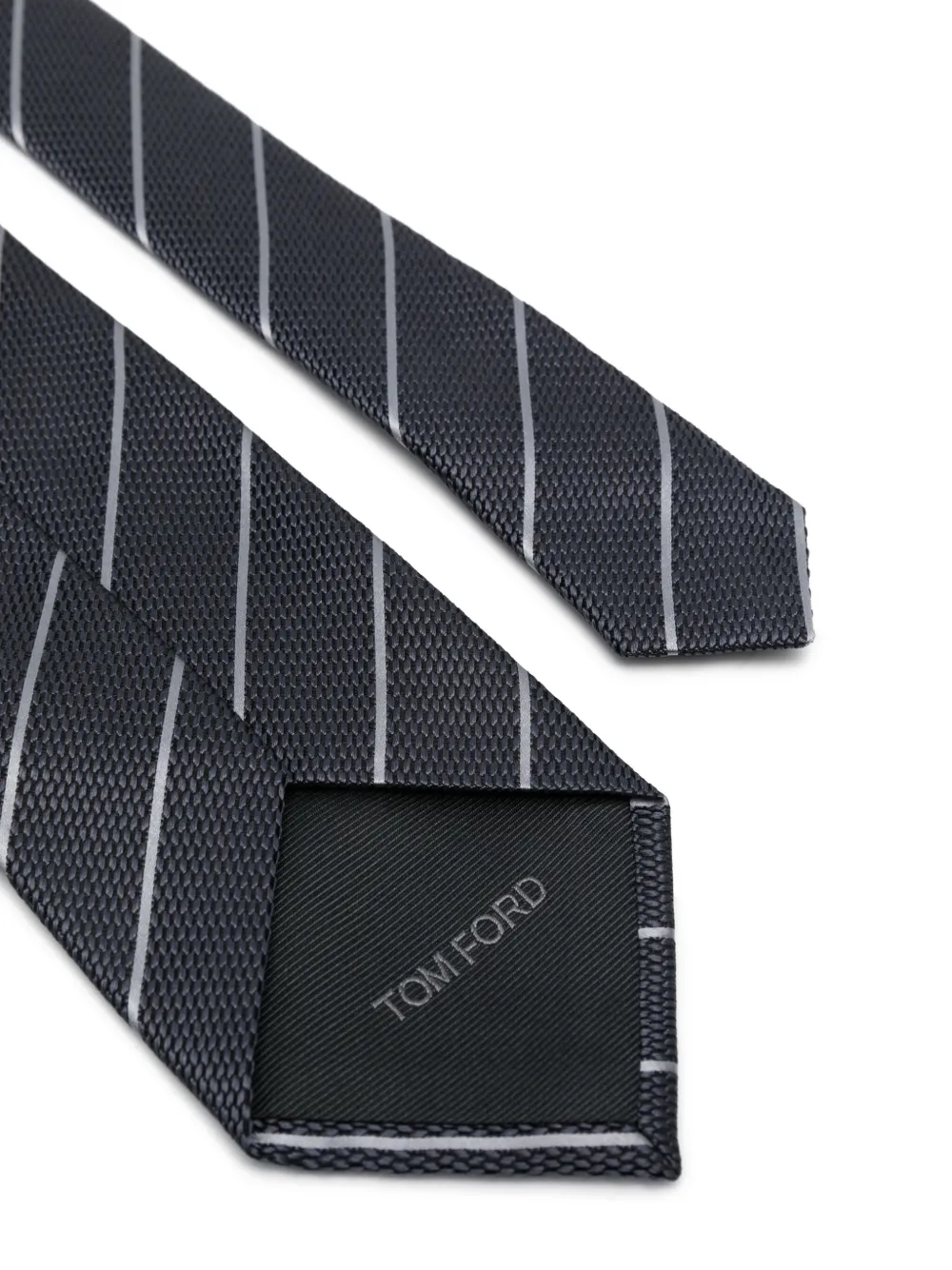 TOM FORD striped tie - Grijs