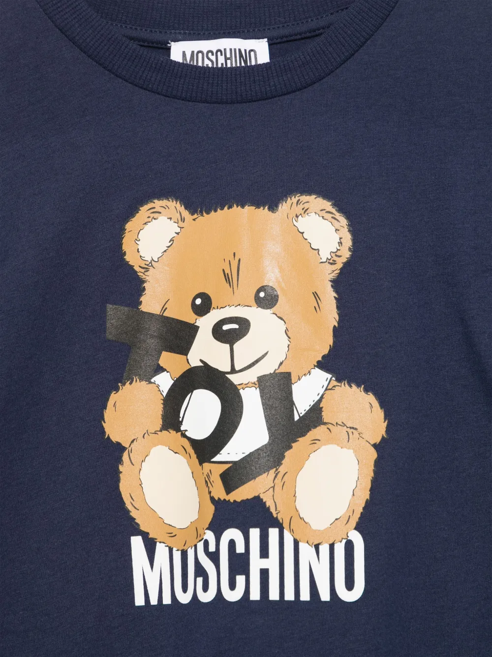 Moschino Kids T-shirt met teddybeerprint Blauw