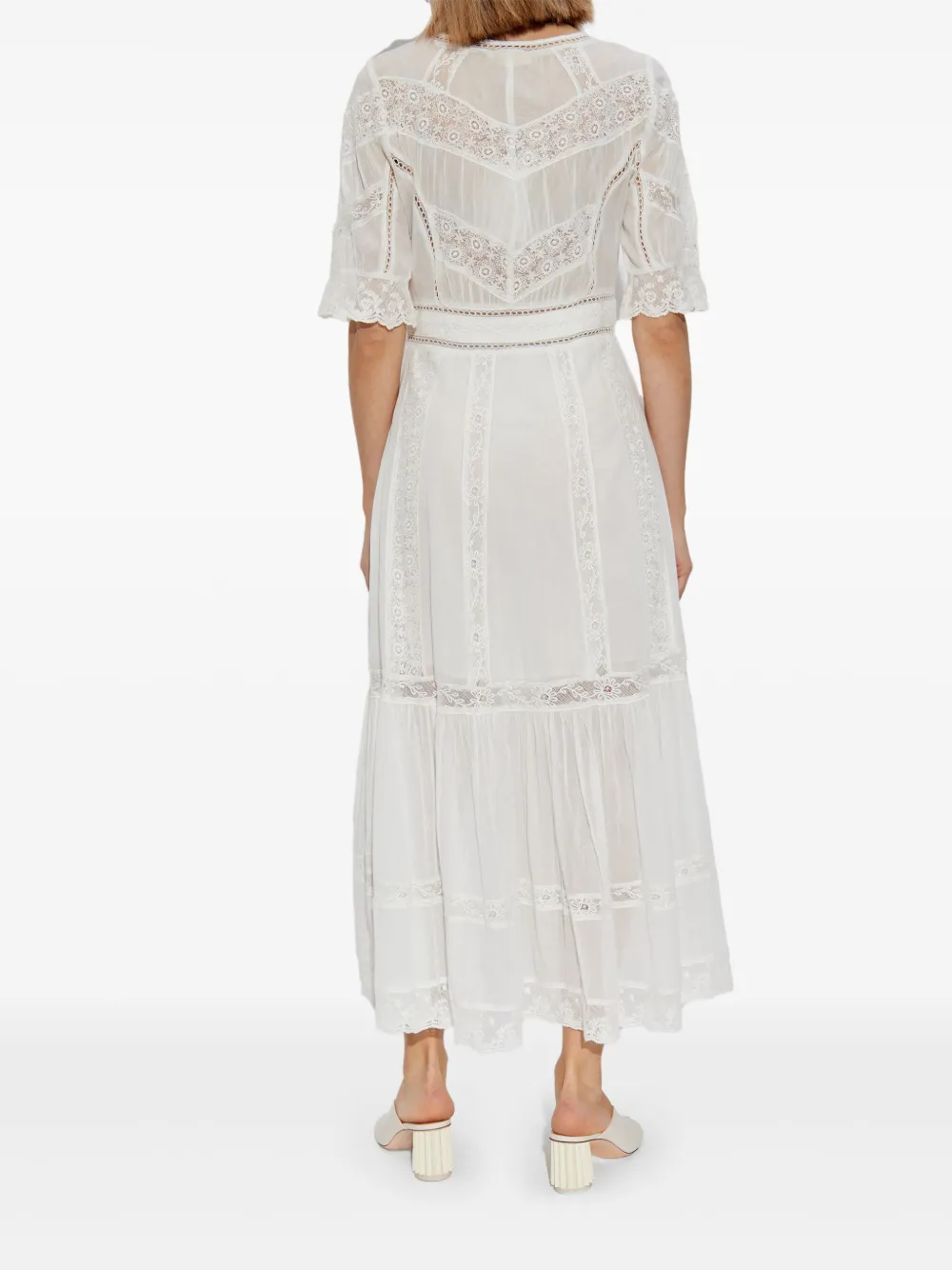 LoveShackFancy Minka jurk Wit