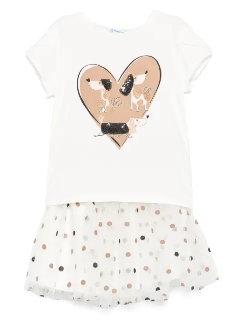 Mayoral set de falda con estampado de lunares