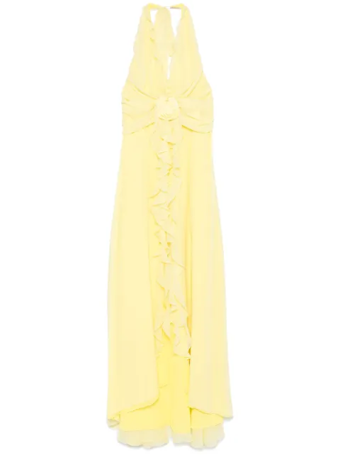 Blumarine vestido largo con aplique floral