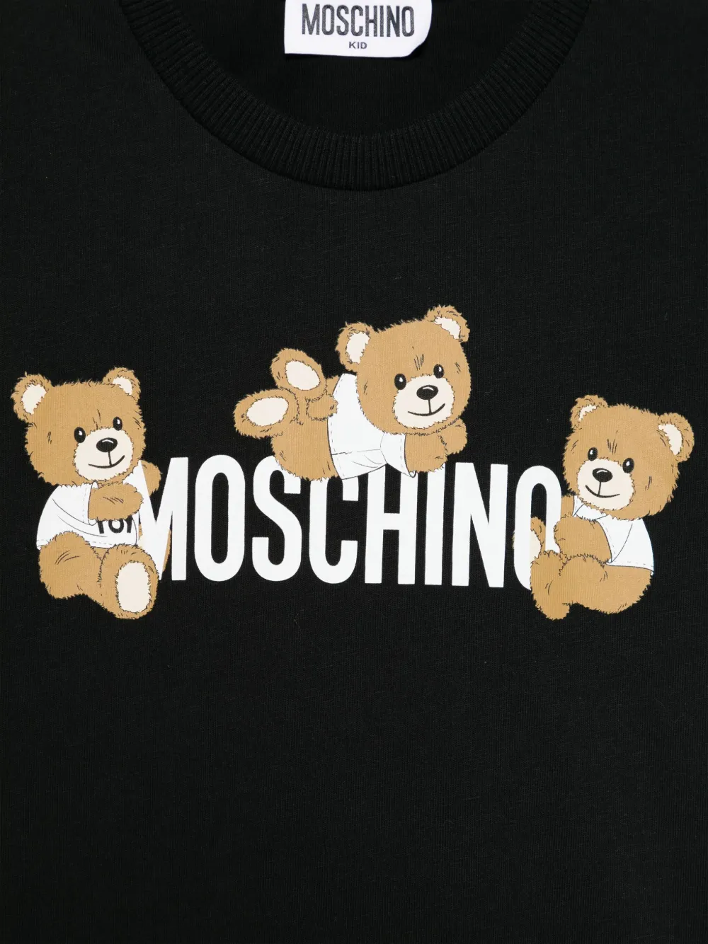 Moschino Kids T-shirt met teddybeerprint Zwart