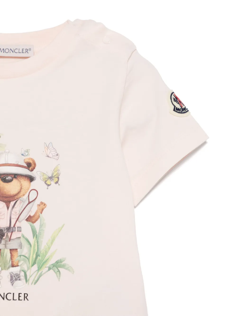 Moncler Enfant Katoenen T-shirt Roze