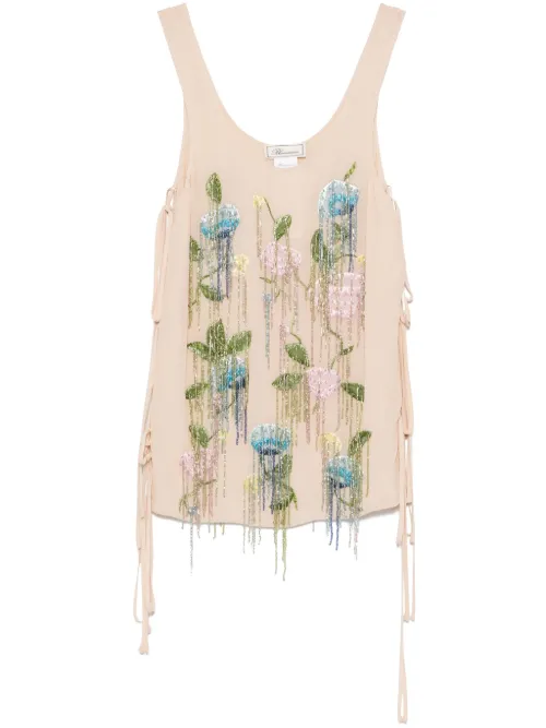 Haut à franges à perles - Blumarine - Modalova
