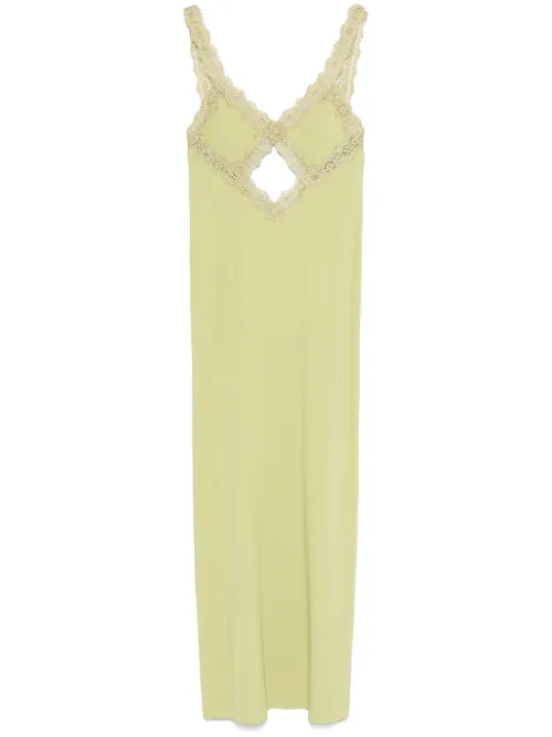 Robe en dentelle à coupe longue - Blumarine - Modalova