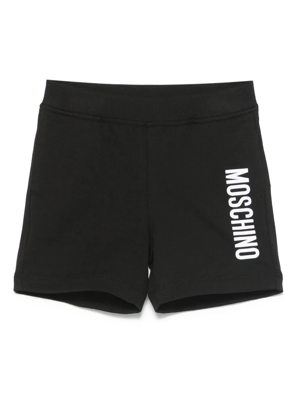 Moschino Kids Zwembroek met logo Zwart