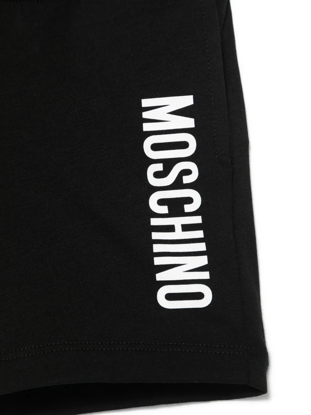Moschino Kids Zwembroek met logo Zwart