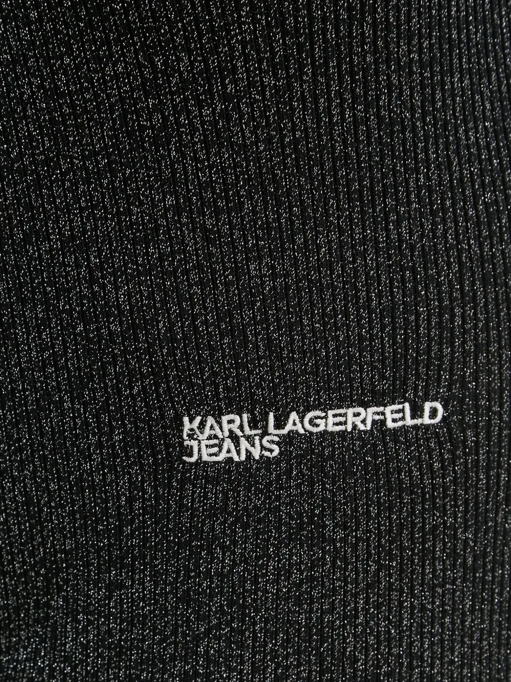 Karl Lagerfeld Jeans Mini-jurk met open rug en glitters Zwart