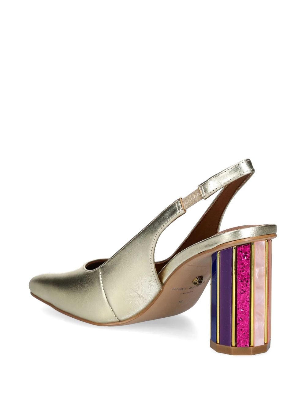 Kurt Geiger London 85mm Perspex slingback pumps Gold