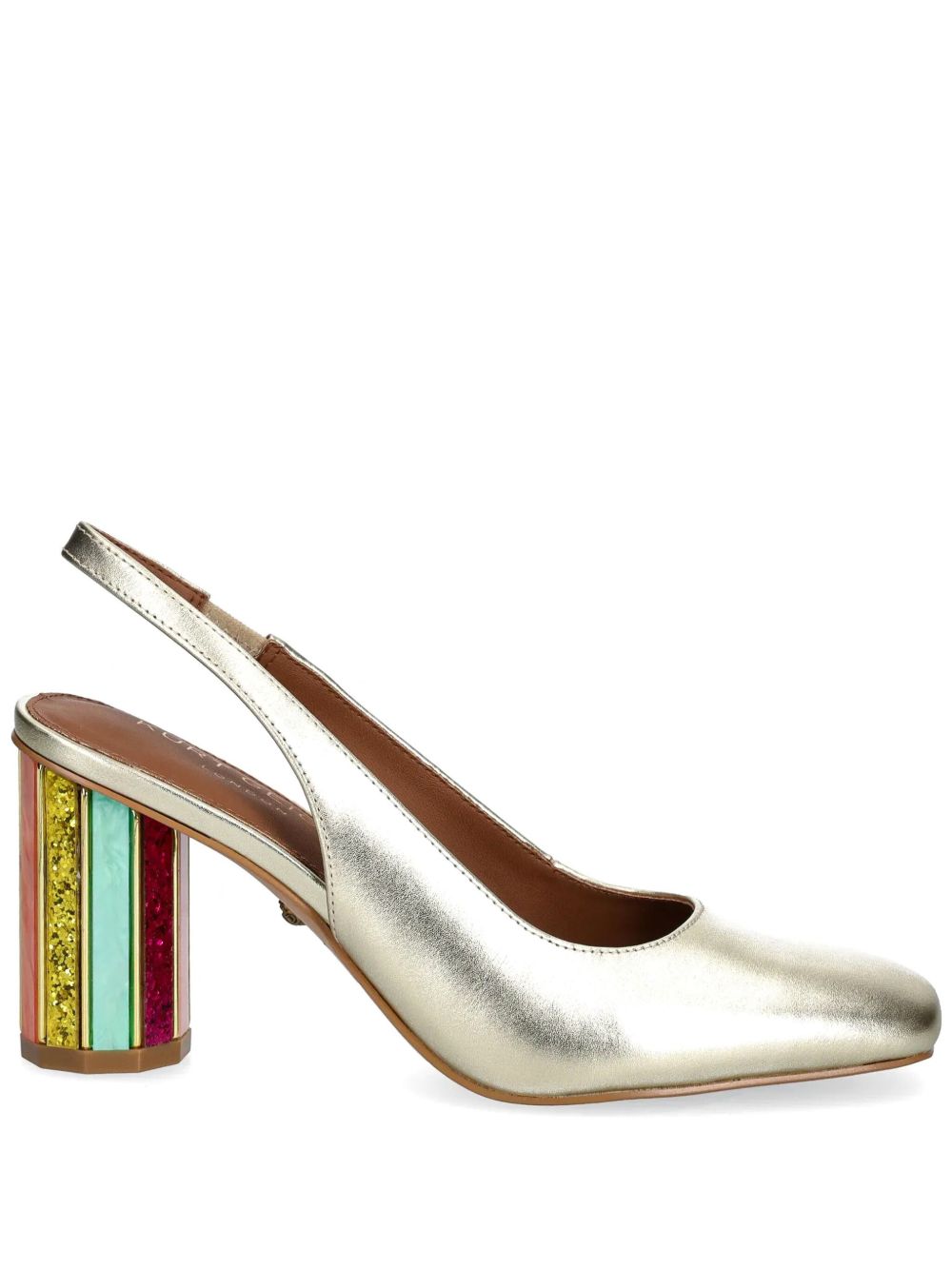 Kurt Geiger London 85mm Perspex slingback pumps Gold