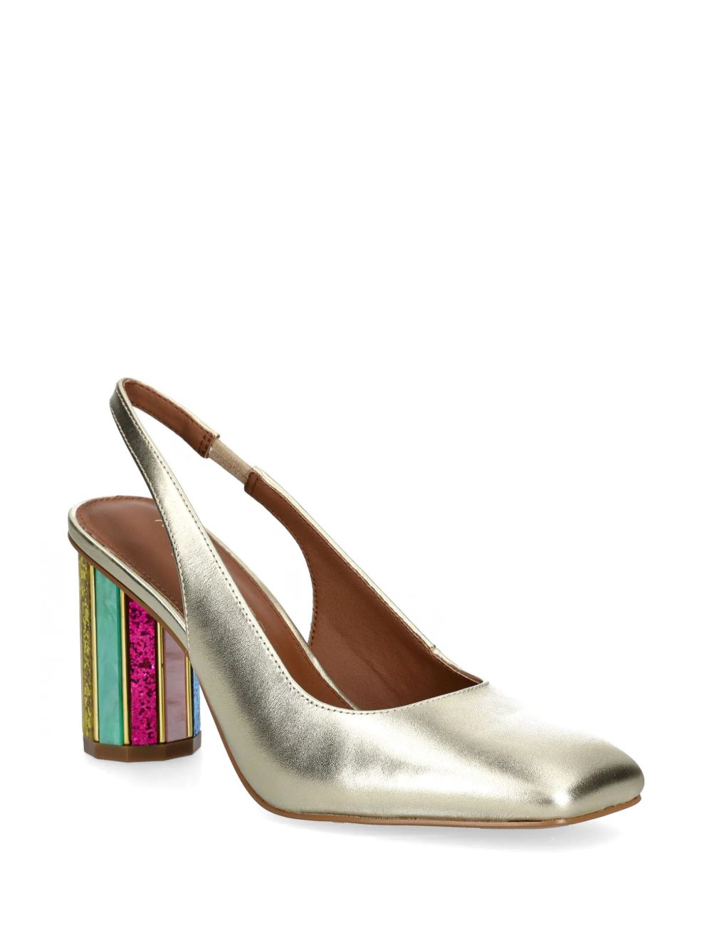 Kurt Geiger London 85mm Perspex slingback pumps Gold