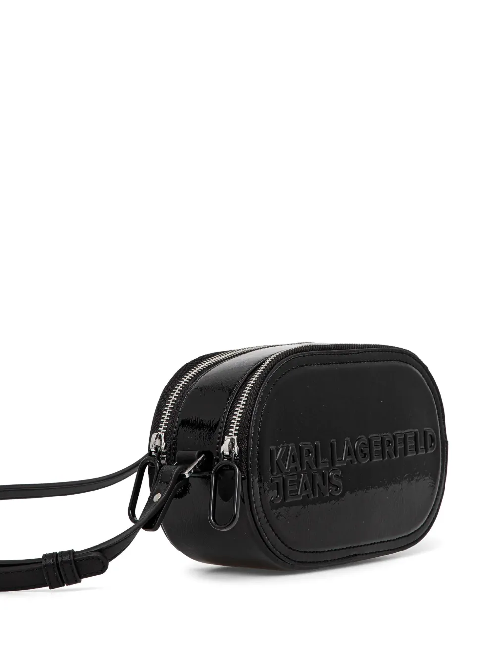 Karl Lagerfeld Jeans logo-embossed cross body bag - Zwart