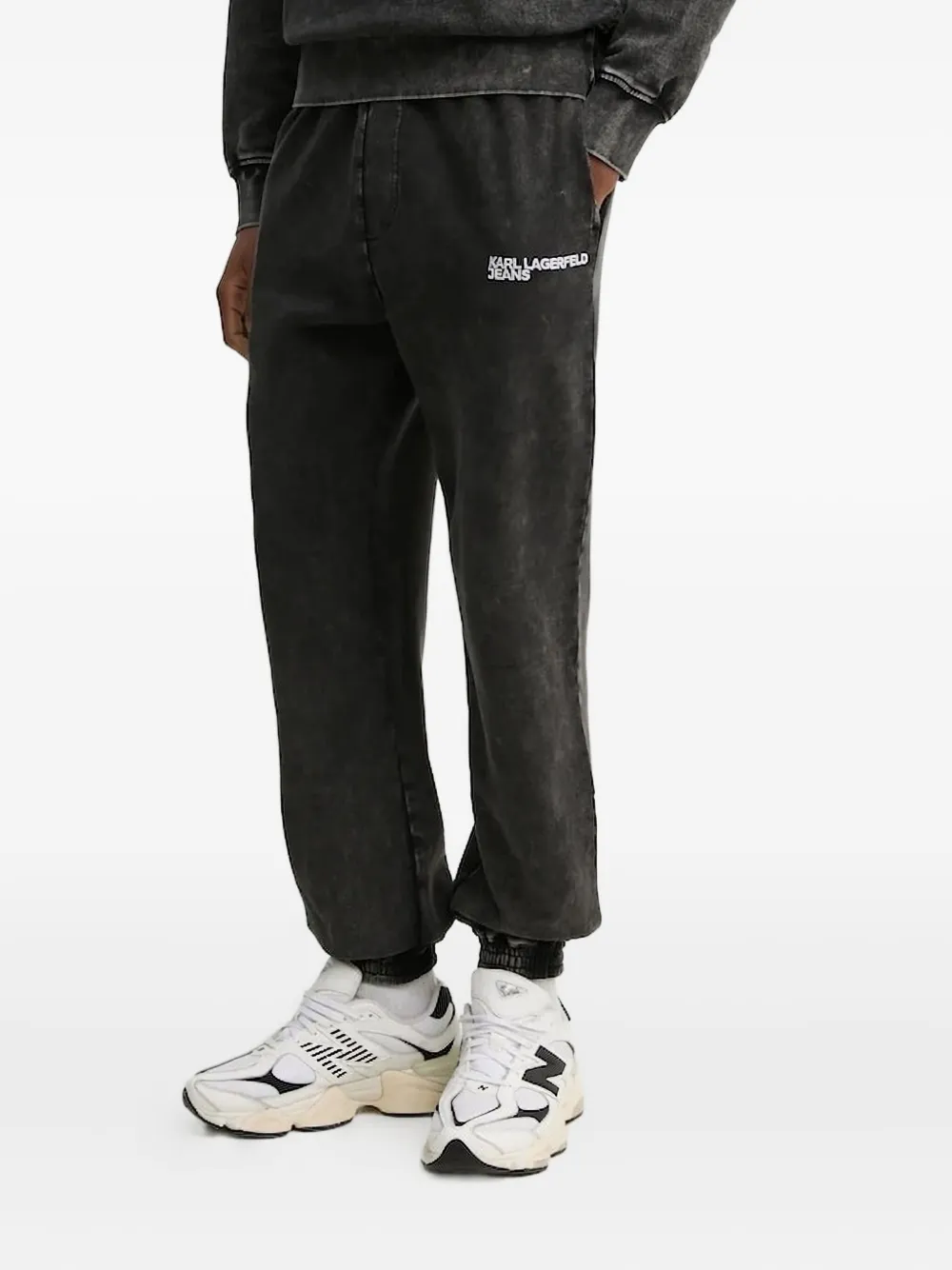 Karl Lagerfeld Jeans Trainingsbroek met geborduurd logo Zwart