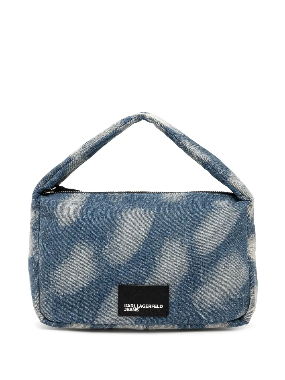 bleached denim tote bag