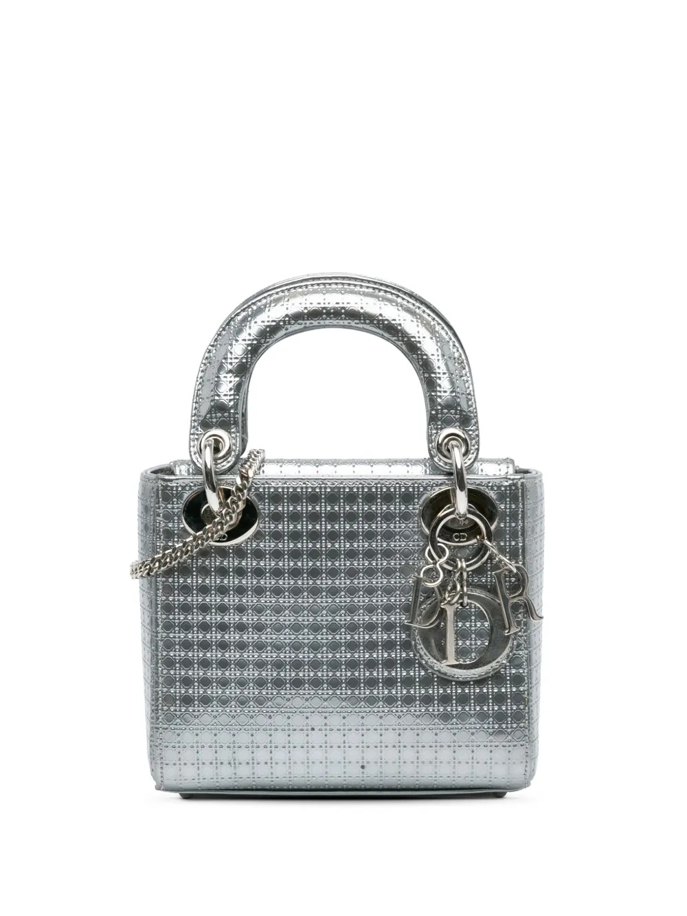 2017 Mini Metallic Patent Microcannage Lady Dior satchel