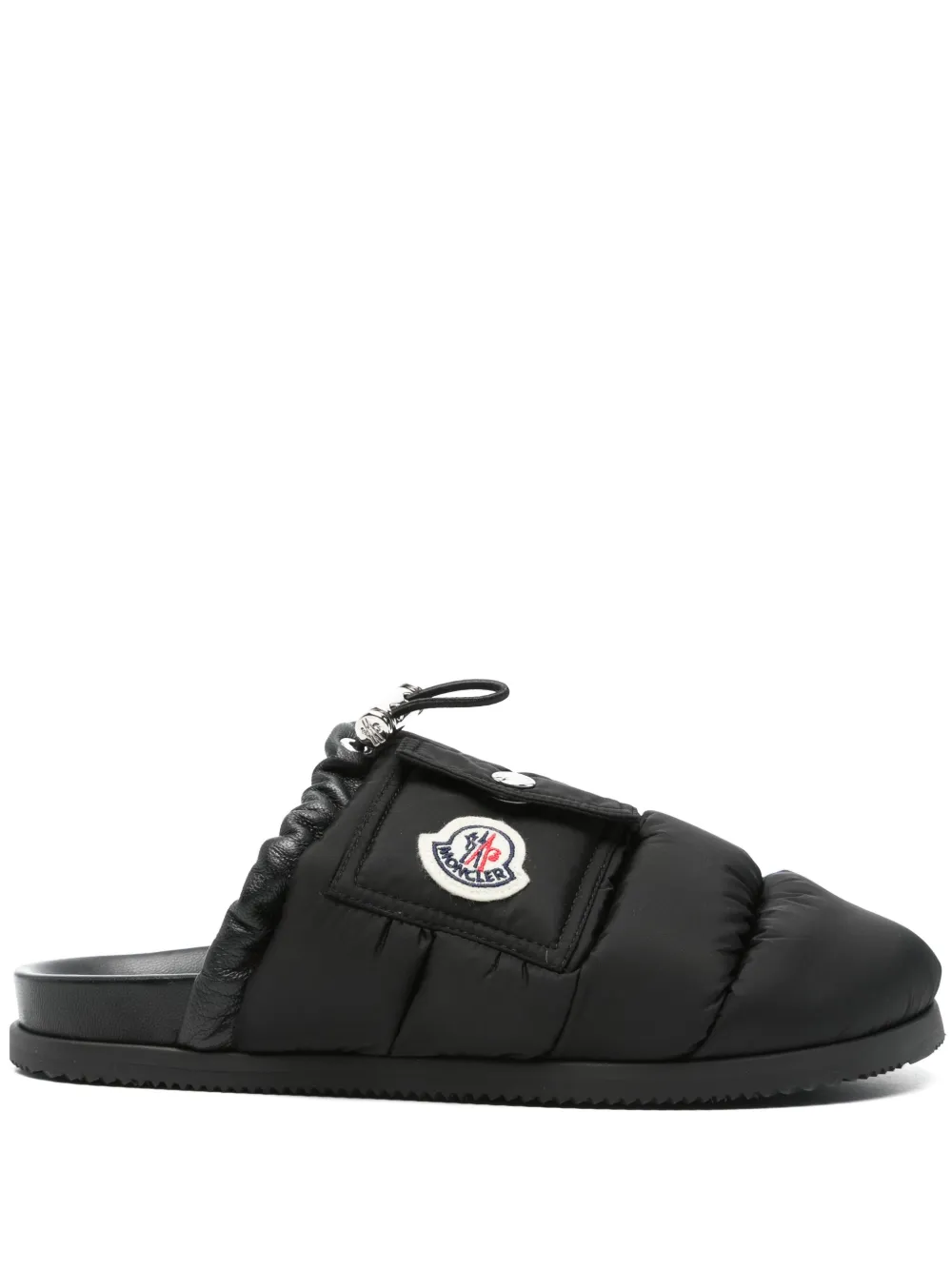 Moncler Mon Pocket slippers Black