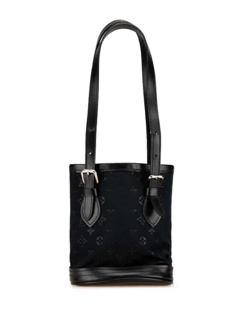 Louis Vuitton Pre-Owned 2001 모노그램 미니 새틴 버킷 백
