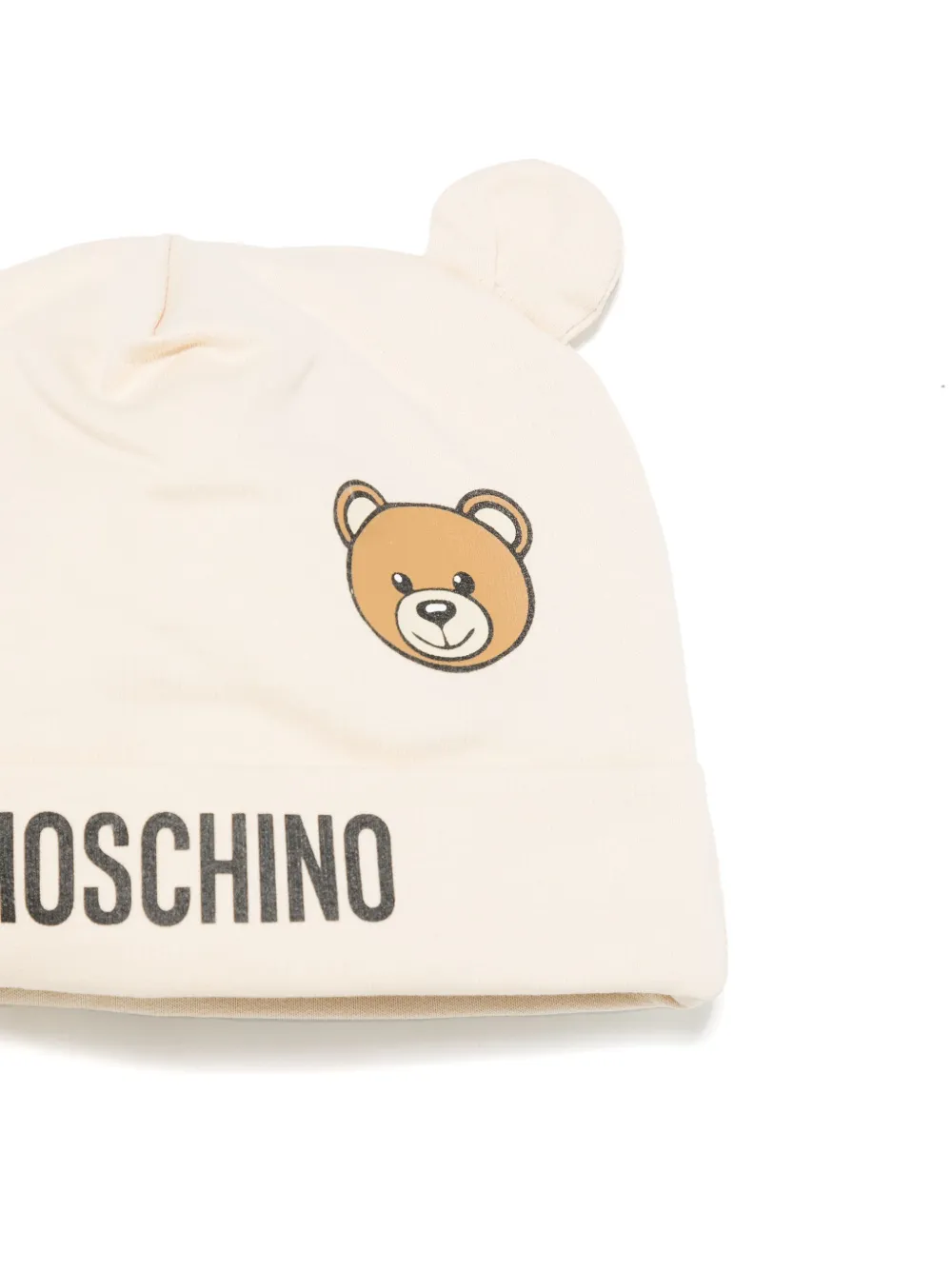 Moschino Kids teddy bear-motif babygow set - Beige