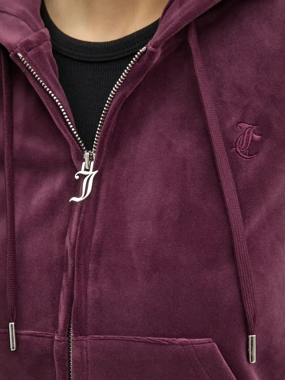 Juicy Couture Hoodie met rits Rood