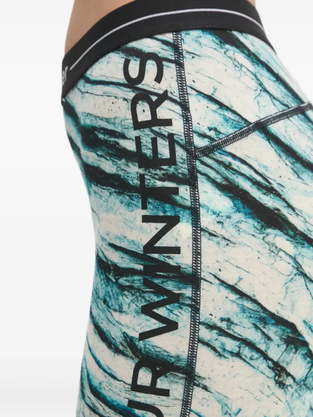 Icebreaker X Protect Our Winters Printed Waistband Leggings In Multi
