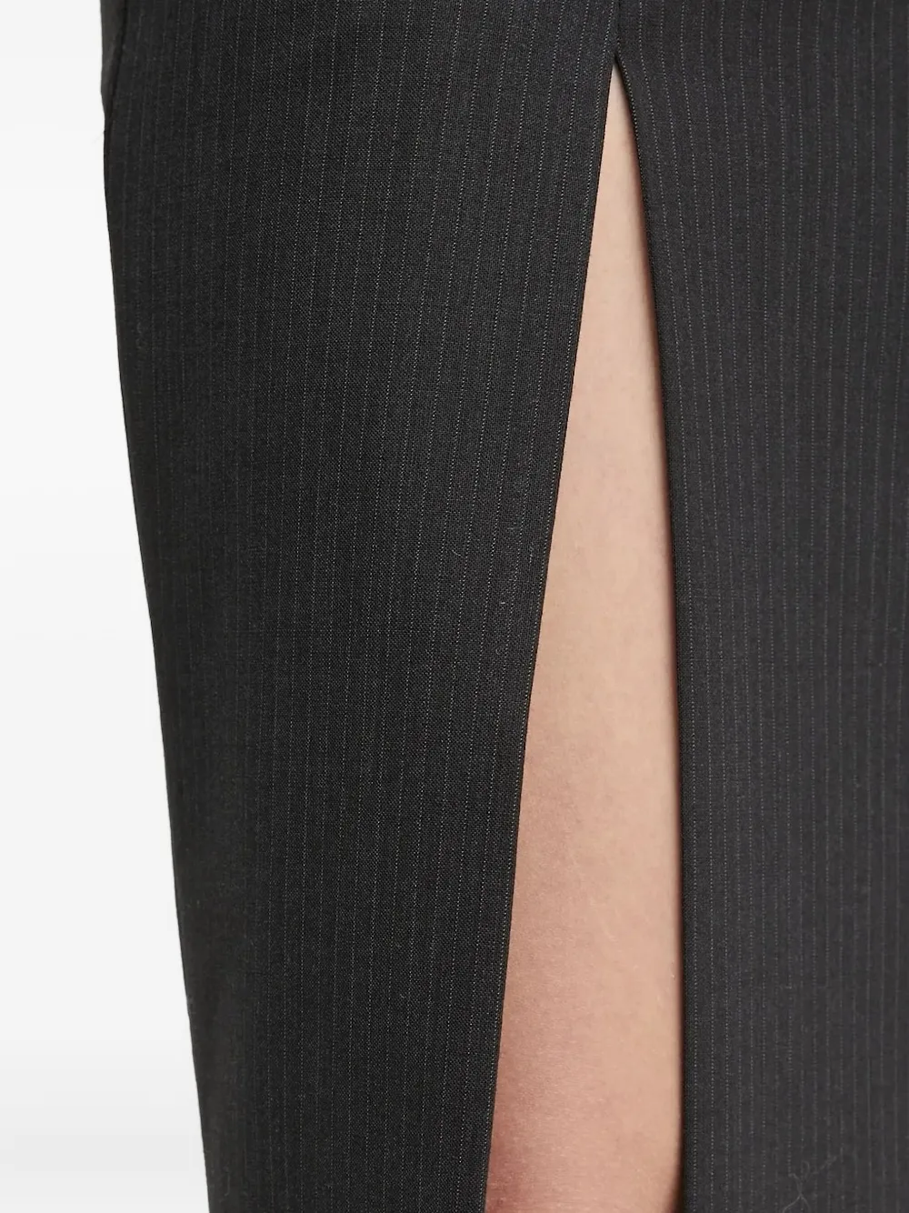 Herskind Pinstripe Split Skirt In Black