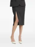 HERSKIND pinstripe split skirt - Grey