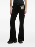 Juicy Couture gold-logo velour sweatpants - Black