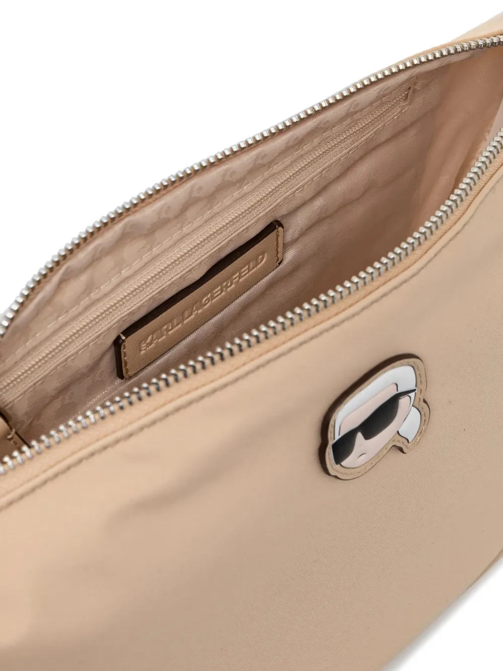 Karl Lagerfeld Small Half-moon Ikon Bag In Neutrals