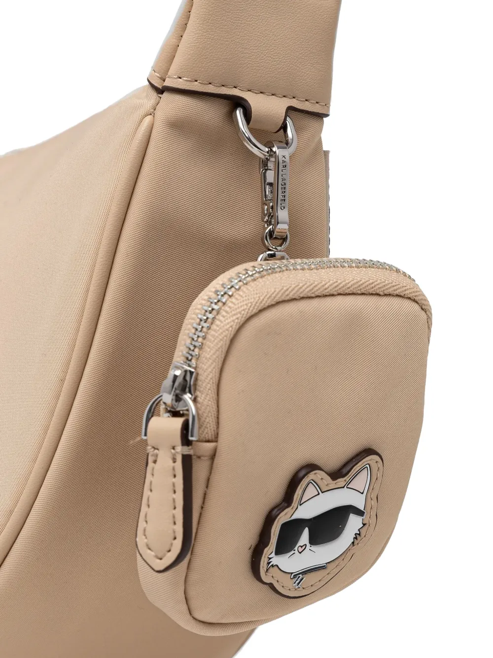 Karl Lagerfeld Small Half-moon Ikon Bag In Neutrals