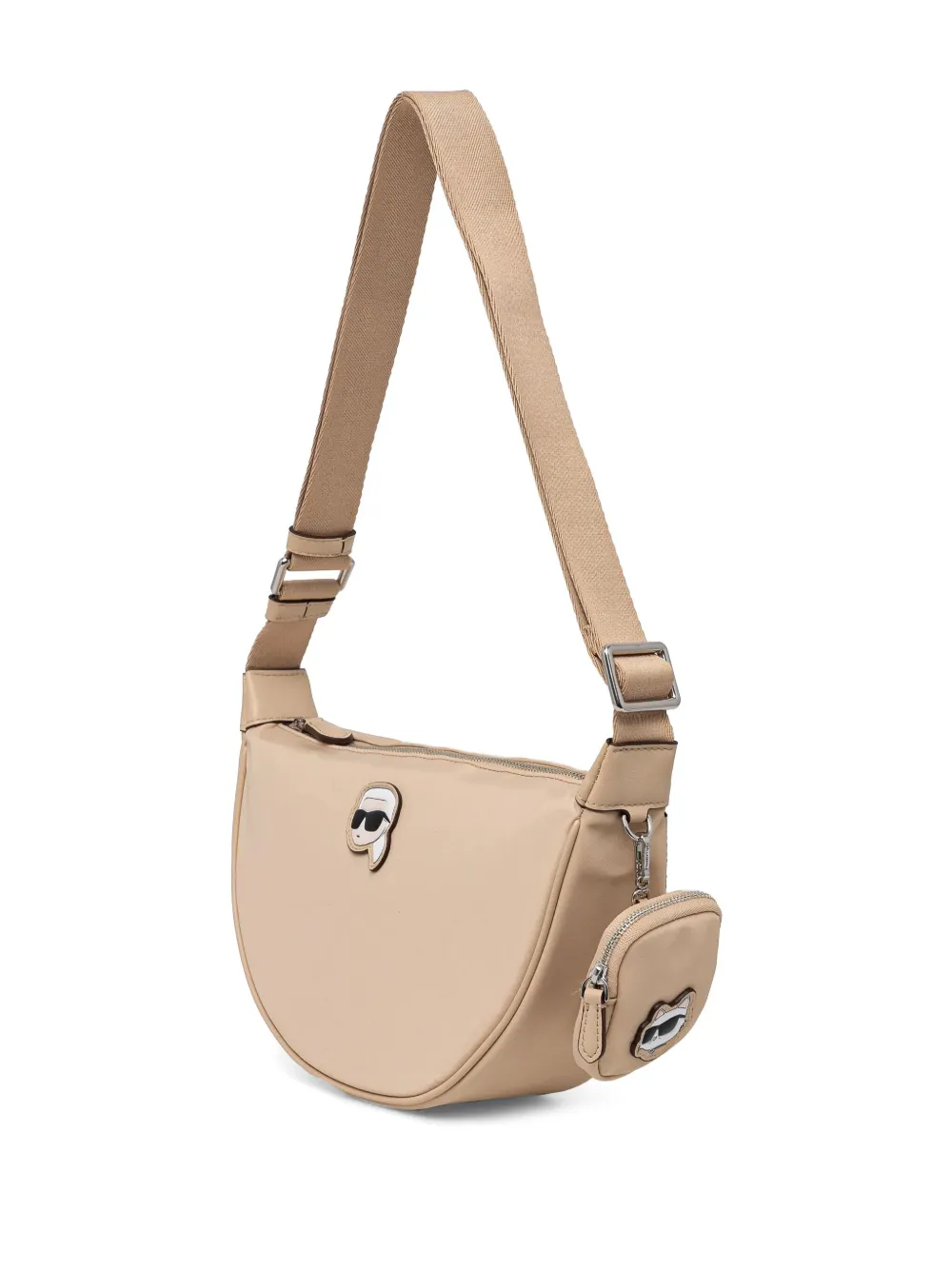 Karl Lagerfeld small half-moon Ikon bag - Beige