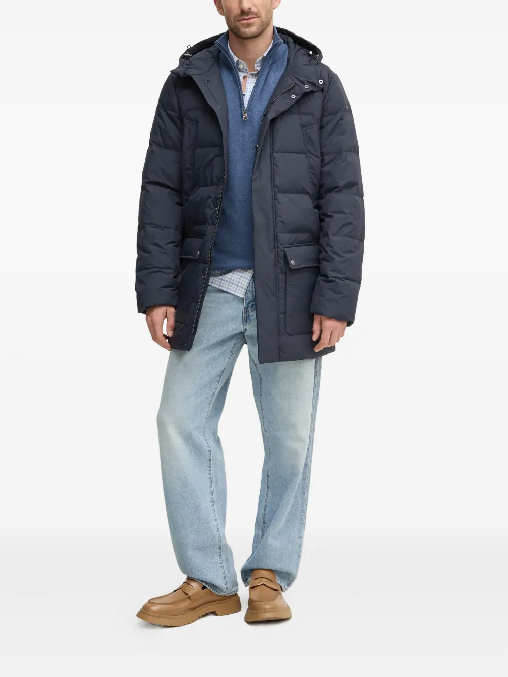 Hackett Geruit overhemd - Blauw