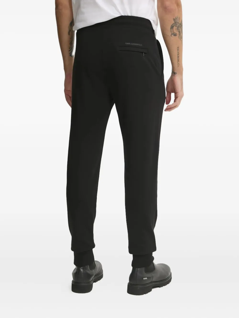 Karl Lagerfeld logo-embossed track pants - Zwart
