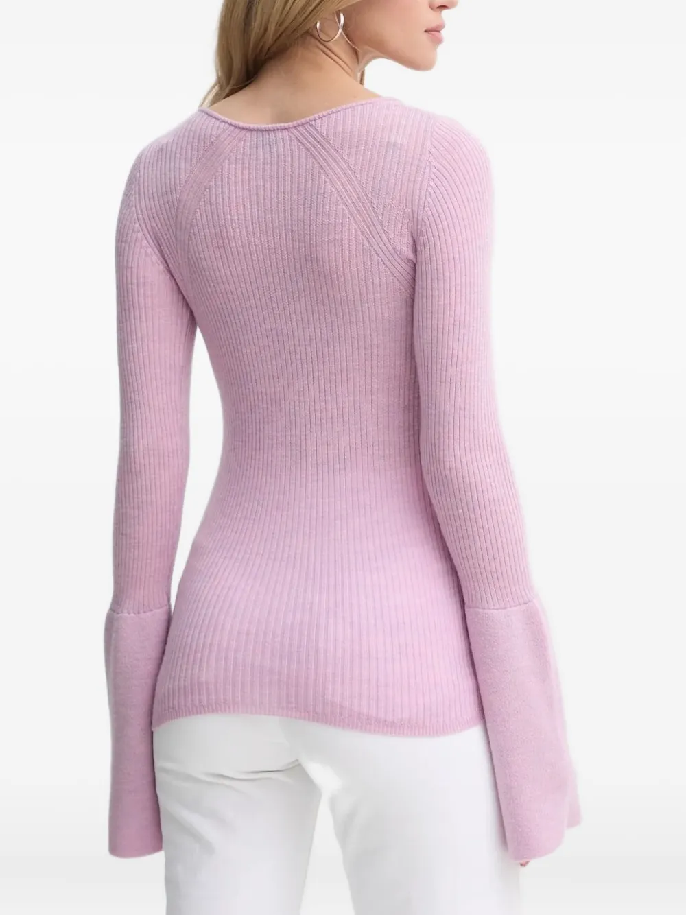 HERSKIND ribbed button-front cardigan | Pink | Image 1