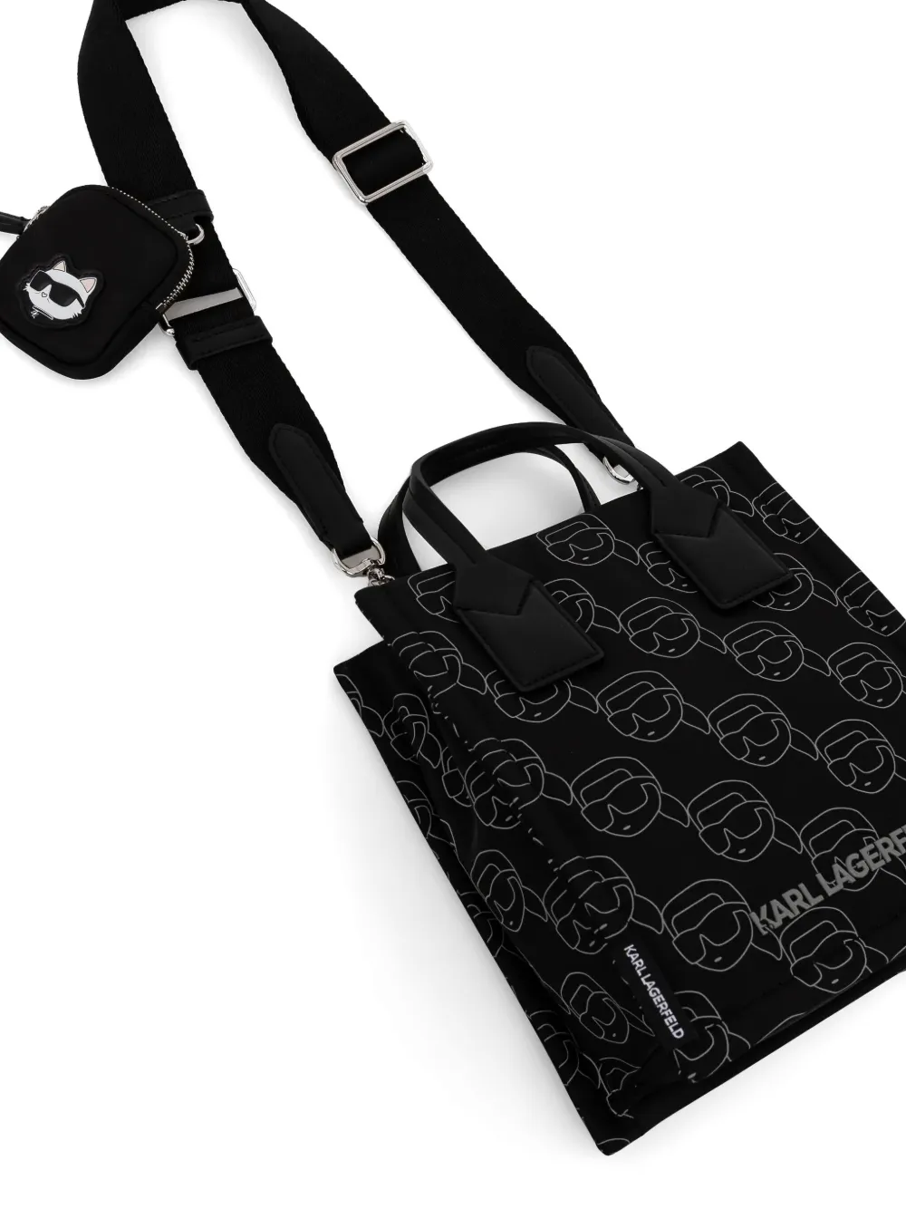 Karl Lagerfeld Kleine Ikon Square shopper Zwart