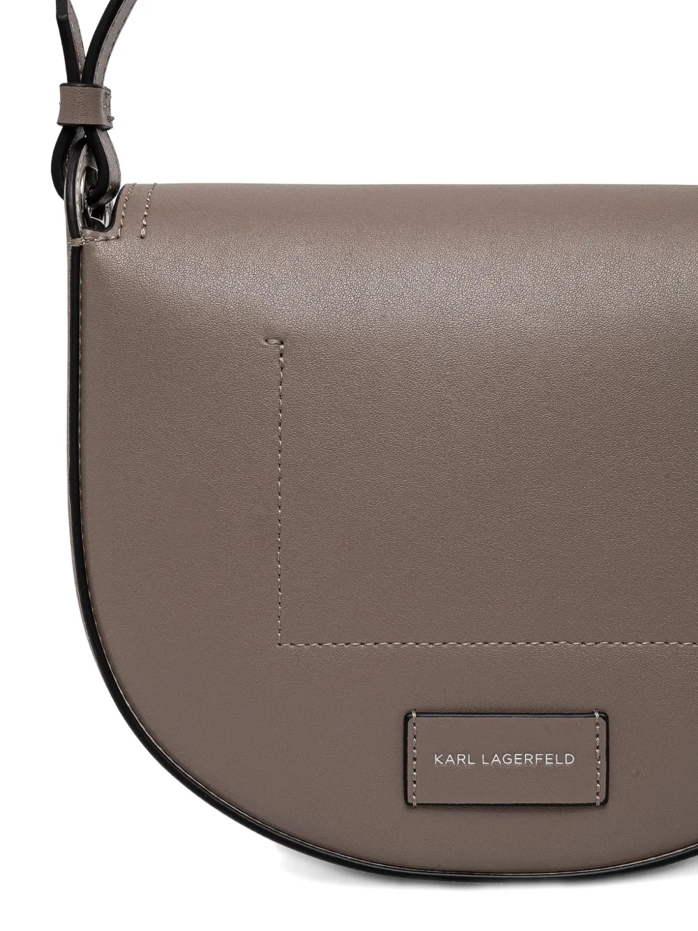 Karl Lagerfeld Halbrunde Tasche Mit Logo-schliff In Brown