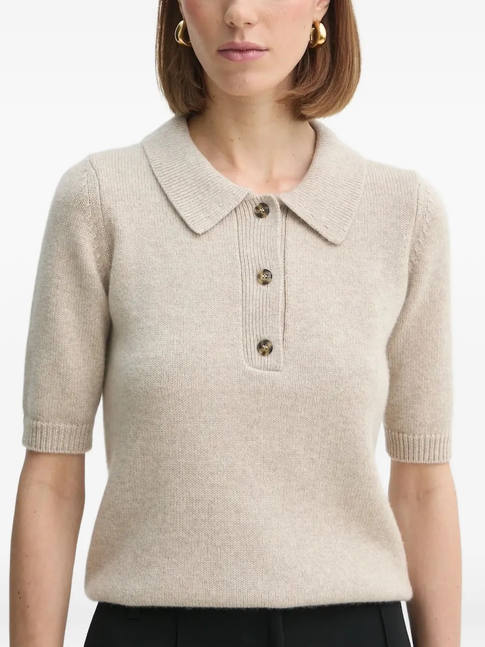 HERSKIND Gebreide top van wolblend Beige