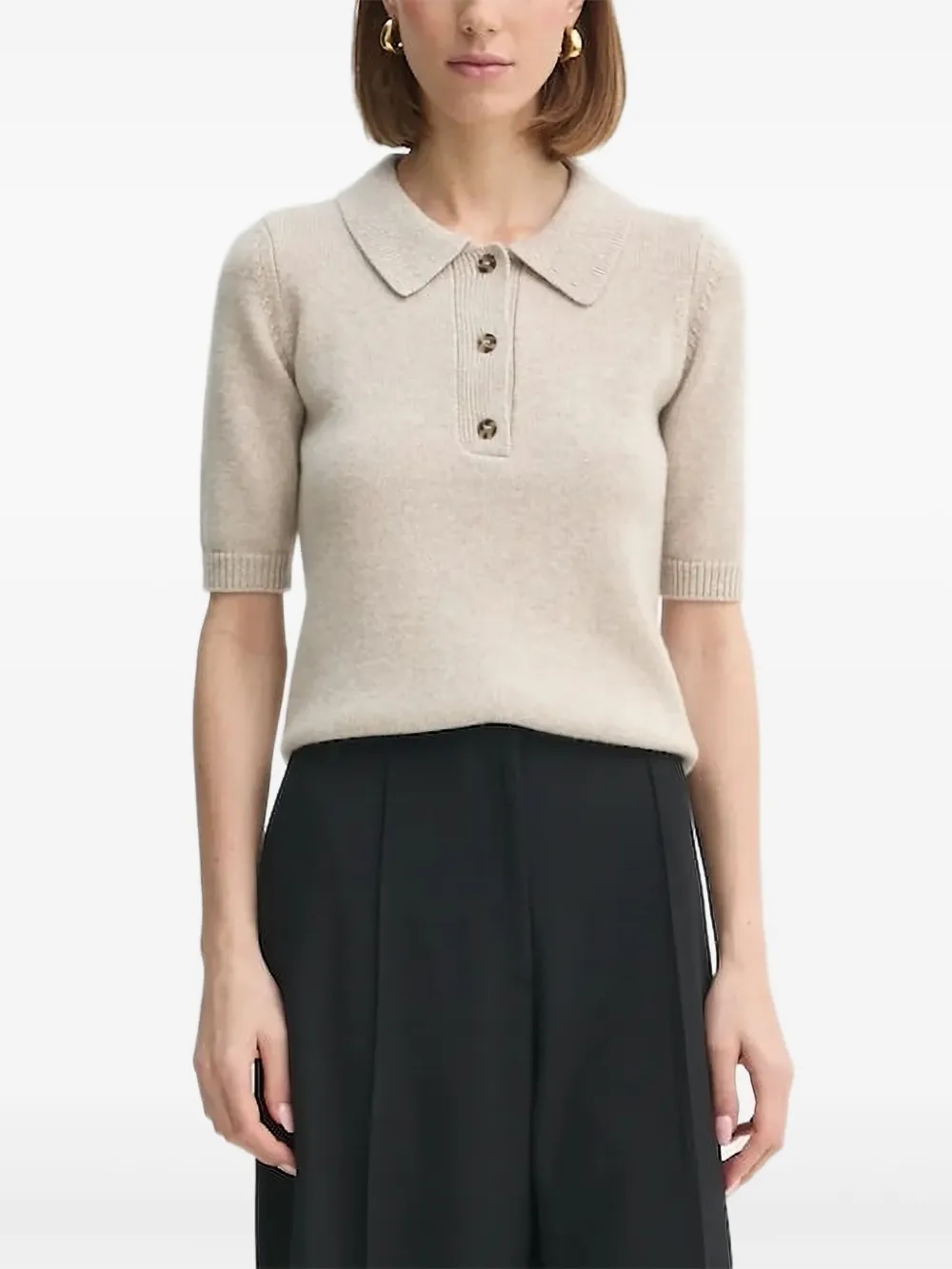 HERSKIND wool blend knitted top | Neutrals | Image 1