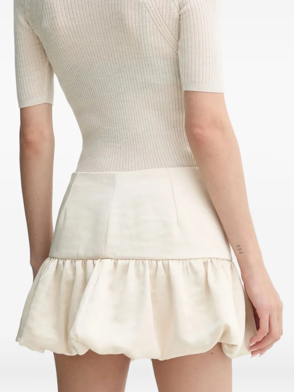 HERSKIND bubble-hem mini skirt - Beige